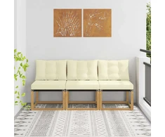 3 Vienetas Lauko Vidurinis Sofa