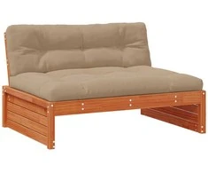 Sodo vidurinė sofa Tvirtas pušies medis Vaško Ruda