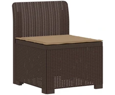 3-vietė sodo sofa su pagalvėlėmis, Rattan išvaizda 3 vietos PP