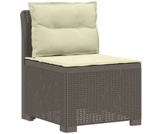 3-vietė sodo sofa su pagalvėlėmis, Rattan išvaizda PP