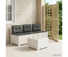 3-vietė sodo sofa su pagalvėlėmis, Rattan išvaizda 3 vietos PP