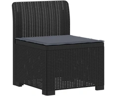 3-vietė sodo sofa su pagalvėlėmis, Rattan išvaizda 3 vietos PP