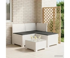 3-vietė sodo sofa su pagalvėlėmis, Rattan išvaizda 3 vietos PP