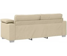 3-Vietis Sofa Kreminė 220 cm audinys