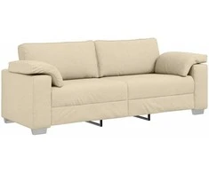 3-Vietis Sofa Kreminė 220 cm audinys