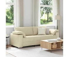 3-Vietis Sofa Kreminė 220 cm audinys