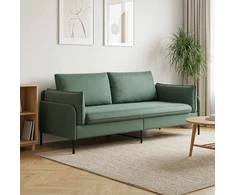 3-Vietis Sofa 3 vietos Jūrinė žalia 222 x 81 x 89 cm Aksomas