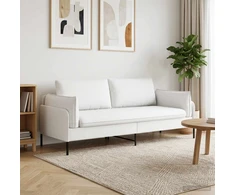 3-Vietis Sofa Balta 222 x 81 x 89 cm Audinys