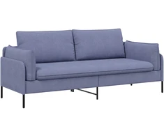 3-Vietis Sofa Džinsinės mėlynos 222 x 81 x 89 cm Audinys