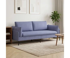 3-Vietis Sofa Džinsinės mėlynos 222 x 81 x 89 cm Audinys