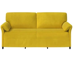 3-Vietis Sofa Geltona 198 x 83 x 95 cm Aksomas