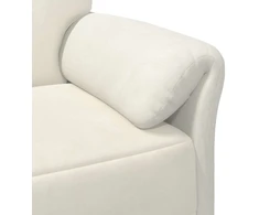 3-Vietis Sofa Kreminė 198 x 83 x 95 cm Aksomas