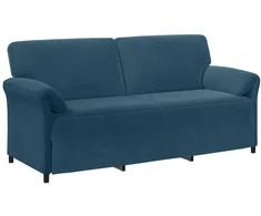 3-Vietis Sofa Mėlyna 198 x 83 x 95 cm Aksomas