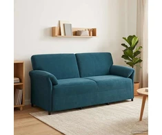 3-Vietis Sofa Mėlyna 198 x 83 x 95 cm Aksomas