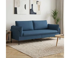 3-Vietis Sofa Mėlyna 222 x 81 x 89 cm Audinys