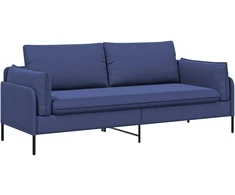 3-Vietis Sofa Policijos mėlyna 222 x 81 x 89 cm Aksomas