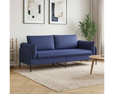 3-Vietis Sofa Policijos mėlyna 222 x 81 x 89 cm Aksomas