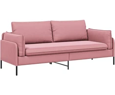 3-Vietis Sofa Rožinė 222 x 81 x 89 cm Aksomas