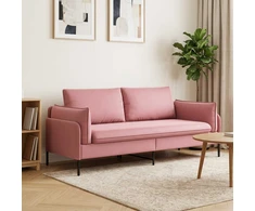 3-Vietis Sofa Rožinė 222 x 81 x 89 cm Aksomas