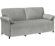 3-Vietis Sofa Šviesiai pilka 198 x 83 x 95 cm Aksomas