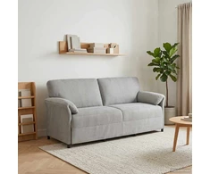 3-Vietis Sofa Šviesiai pilka 198 x 83 x 95 cm Aksomas