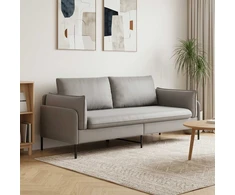3-Vietis Sofa Šviesiai pilka 222 x 81 x 89 cm Aksomas