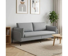 3-Vietis Sofa Šviesiai pilka 222 x 81 x 89 cm Audinys