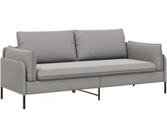 3-Vietis Sofa Šviesiai pilka 222 x 81 x 89 cm Aksomas