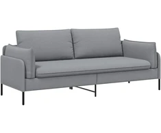 3-Vietis Sofa Šviesiai pilka 222 x 81 x 89 cm Audinys
