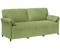 3-Vietis Sofa Šviesiai žalia 198 x 83 x 95 cm Aksomas