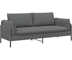 3-Vietis Sofa Tamsiai pilka 222 x 81 x 89 cm Audinys