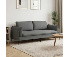 3-Vietis Sofa Tamsiai pilka 222 x 81 x 89 cm Audinys