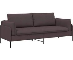 3-Vietis Sofa Tamsiai rudas 222 x 81 x 89 cm Audinys