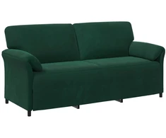 3-Vietis Sofa Tamsiai žalia 198 x 83 x 95 cm Aksomas