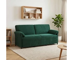 3-Vietis Sofa Tamsiai žalia 198 x 83 x 95 cm Aksomas