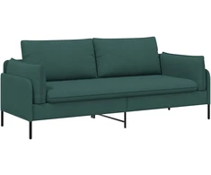3-Vietis Sofa Tamsiai žalia 222 x 81 x 89 cm Audinys