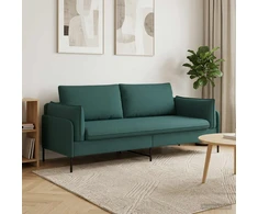 3-Vietis Sofa Tamsiai žalia 222 x 81 x 89 cm Audinys