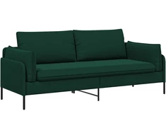 3-Vietis Sofa Tamsiai žalia 222 x 81 x 89 cm Aksomas