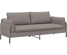 3-Vietis Sofa Taupe 222 x 81 x 89 cm Audinys