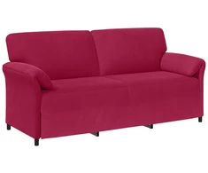 3-Vietis Sofa Vyno raudona 198 x 83 x 95 cm Aksomas