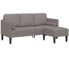 Sofa Sofos komplektas su pagalve Taupe Poliesteris