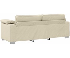 3-Vietis Sofa Smėlio 220 cm Lino mišinio audinys