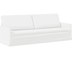 3 vietų sofa Balta 220 x 81 x 82 cm Audinys