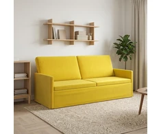 3 vietų sofa Geltona 190 x 81 x 82 cm Aksomas