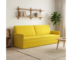 3 vietų sofa Geltona 220 x 81 x 82 cm Aksomas