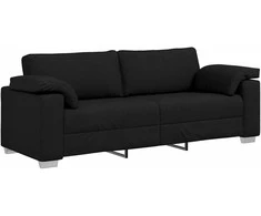 3-Vietis Sofa Juodas 220 cm audinys