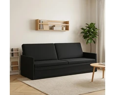 3 vietų sofa Juoda 220 x 81 x 82 cm Aksomas
