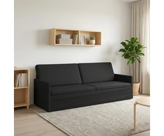 3 vietų sofa Juoda 220 x 81 x 82 cm Audinys