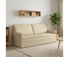 3 vietų sofa Kreminė 190 x 81 x 82 cm Audinys