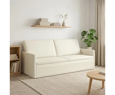 3 vietų sofa Kreminė 190 x 81 x 82 cm Kordūrinis audinys
